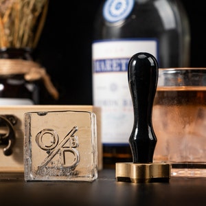 Custom Bar Stamp, Custom Brass Stamp, Custom Personalized Ice Stamp, Custom Logo Stamp, Custom Ice Stamp, Custom Initials Ice stamp