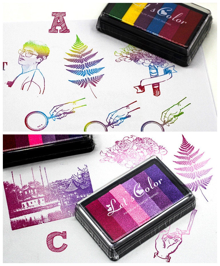 Timbri A Inchiostro Viola SHINEOFI - 5 Pezzi Per Fai Da Te, Scrapbooking, Decorazioni - Asciugatura Rapida