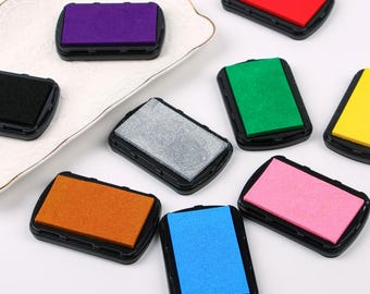 Craft Ink Pad, Rubber Stamps Ink Pad, Colorful Ink Pad, 12 Colors Rainbow Ink Pad, Multi Colors Mixed Set, Crafts for Children, Ink Pads