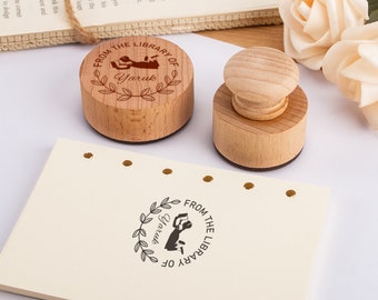 Custom Library Stamp, Gift for Book Lovers, Personalized Book Stamp, Custom Rubber Stamp, Custom Logo Stamp, Rubber Stamps For Book