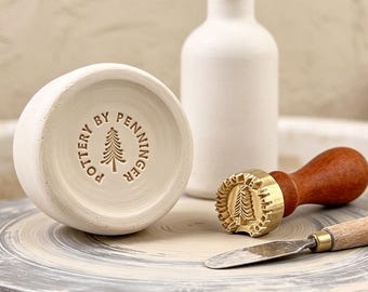 Custom Pottery Stamp for Clay, Personalized Brass Stamp for Clay, Custom Pottery Stamp, Ceramics Stamp, Clay Art Supply, Gift for Dad