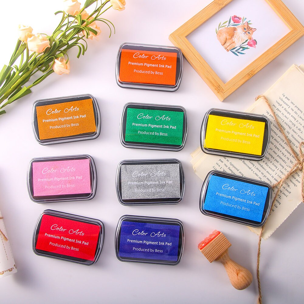 INK PAD STAMP - Red Ink Pad - Stamp Ink Colours - Choice of Colors - Ink  for Rubber Stamp