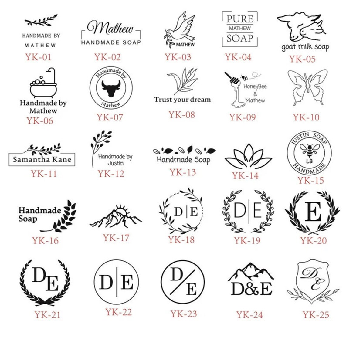 66 Designs for You Custom Pottery Stamp Brand Iron for Etsy