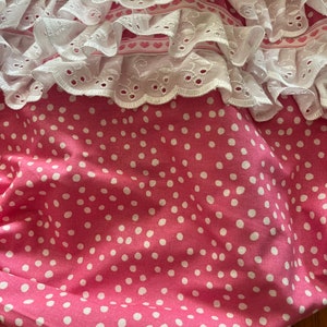 Handmade pretty ABDL waterproof diaper cover, frilly cotton and so cute available in 14 sizes she size chart image 5