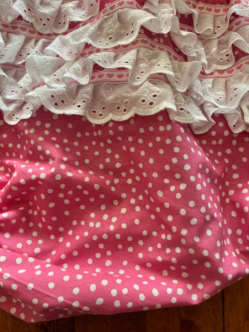 Handmade pretty ABDL waterproof diaper cover, frilly cotton and so cute available in 14 sizes she size chart image 5