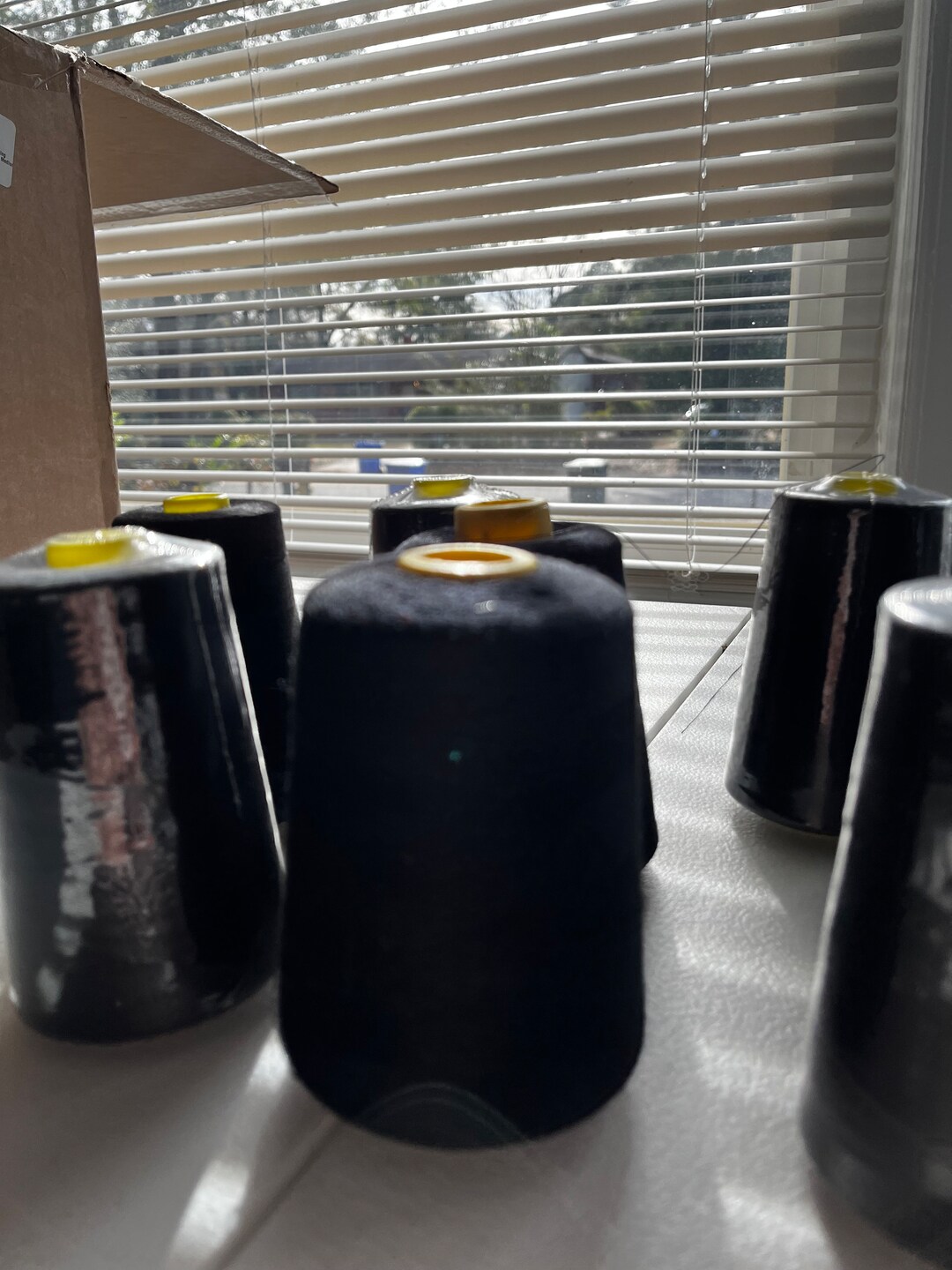 10 Cones of Sewing Thread in Black. Surgery, Thread, Overlooking Thread ...