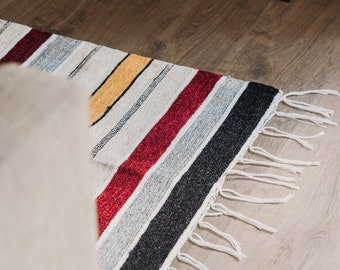 Handmade Rug + Egyptian Cotton + North African Kelem Rug + Runner Rug + Raw Material + Kilim + Arab Rug + Cotton Rug + Egyptian Rug + Carpet