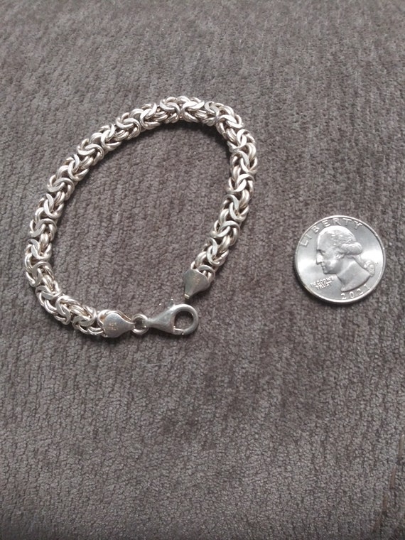 Vintage 925 Sterling Silver Link Bracelet