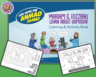 Mariam y Fuzzball aprenden sobre el Ramadán – Libro de actividades y para colorear