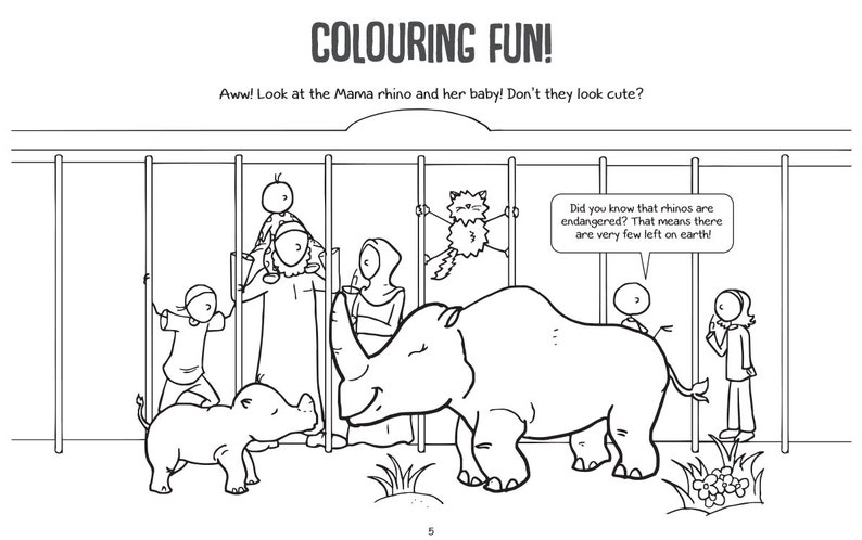 Mariam and Jamal Go to the Zoo Coloring and Activity Book image 3