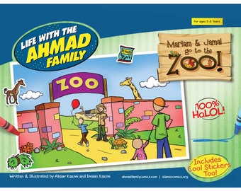 Mariam y Jamal van al zoológico – Libro para colorear y actividades