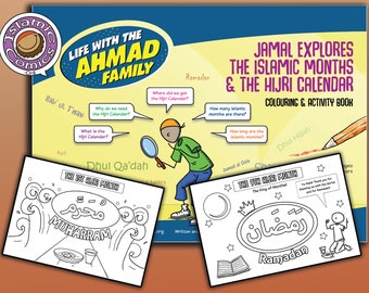 Jamal aprende los meses islámicos y el calendario hijri – Libro de actividades y para colorear