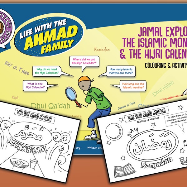 Jamal lernt die islamischen Monate und den Hijri-Kalender – Mal- und Aktivitätsbuch