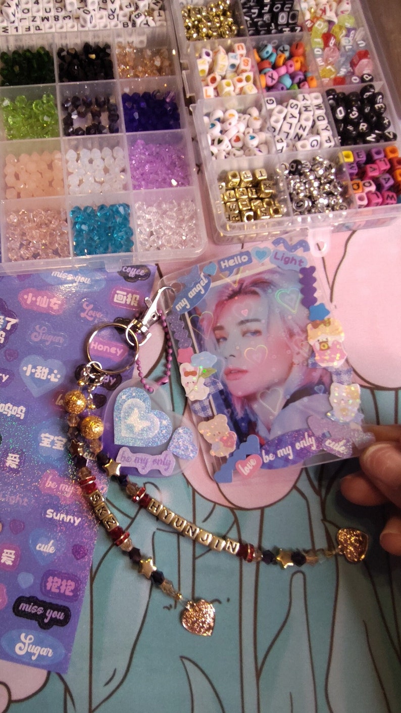 Kpop Photocards, Sleeves, Photocard Holder and Beaded Jewelry Name