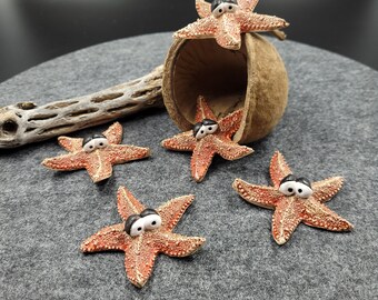 Common sea star Ocularis fiesicus, ceramic, handmade