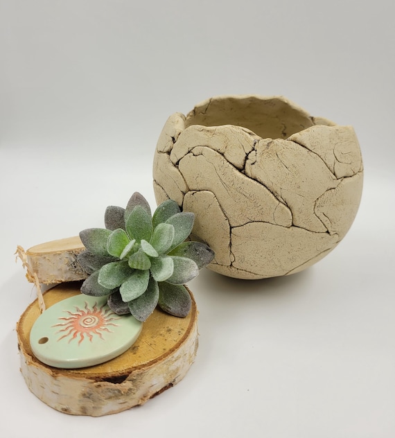 Keramik Pflanztopf Kugelform  rustikal & handgefertigt, frostfest, 14 cm  , Blumentopf Unikat - Etsy.de