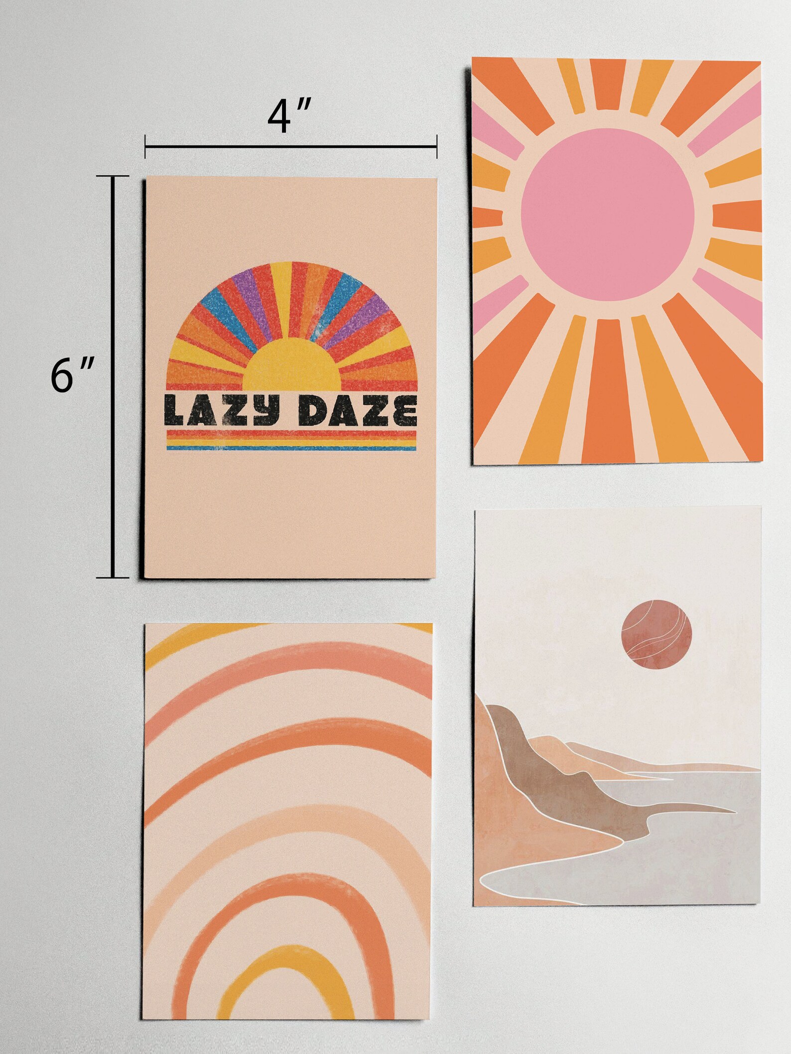 Aesthetic Boho Wall Collage Kit Boho Wall Art Boho Wall Etsy