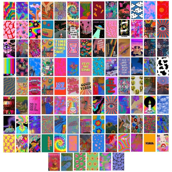 Indie Room Decor Printed Poster Set Indie Collage Prints Etsy