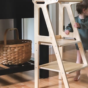 PlayTower - Toddler Step Stool, Kitchen Step Stool, Toddler Learning Stool, Montessori Tower, Kitchen Tower,  Toddler Tower, Made in Canada