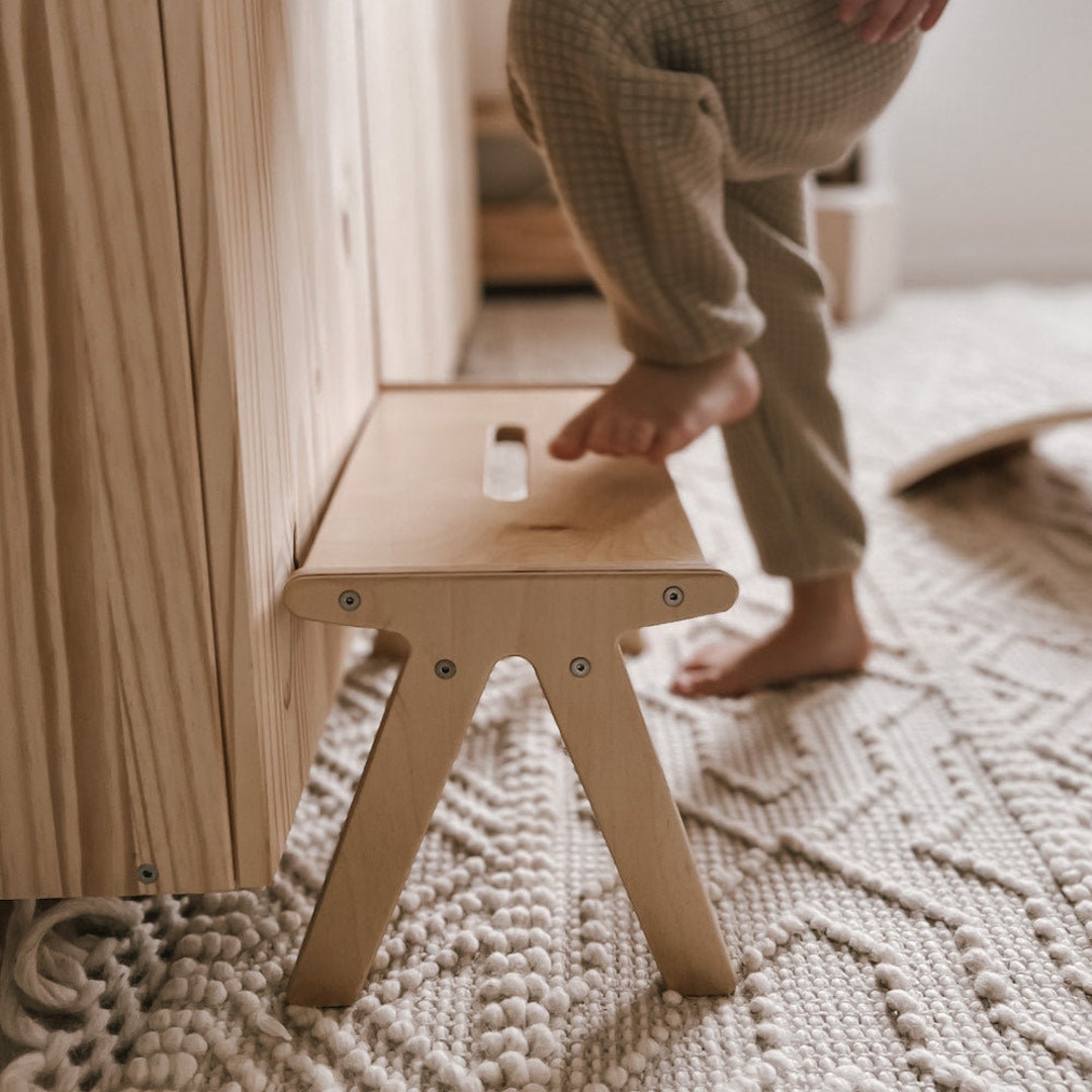 One Step - Wooden Step Stool, Kids Step Stool, Step Stools, Montessori ...