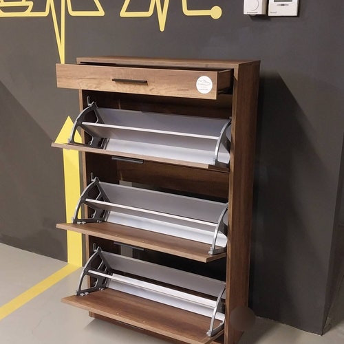 Wide Drop Cover Shoe Rack With Drawer Shoe Rack Shoe Etsy