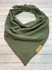 Boho Olive Green Ribbed Knit Dog Bandana | Tie On | Fall Fashion | Family Pet Portrait Pictures Photos | Dog Mom | Puppy Cat Bandanna 