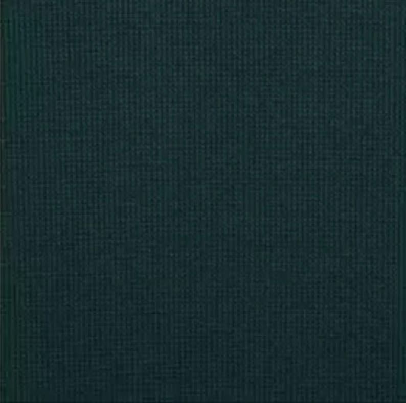 May include: A dark green textured fabric with a subtle woven pattern.
