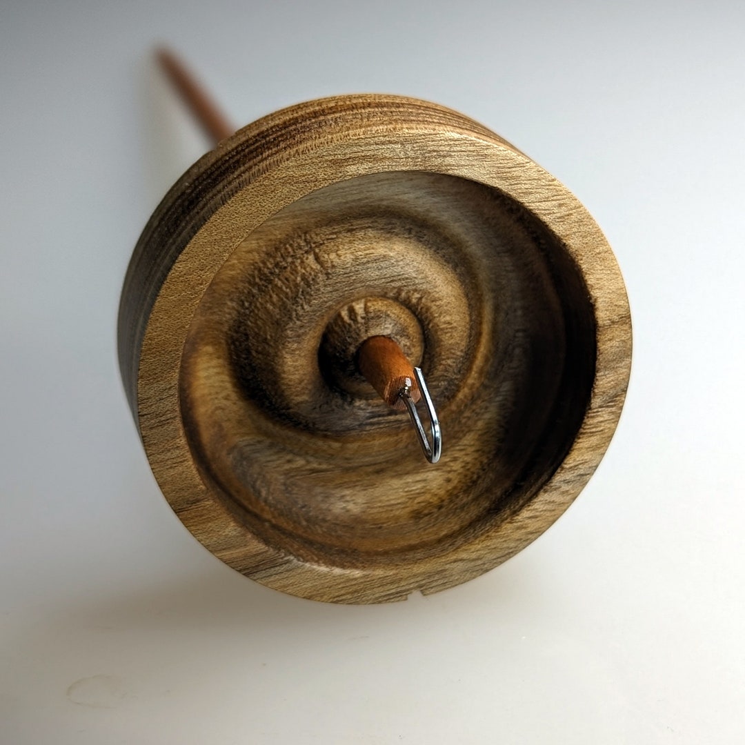 Hard Sugarberry 1.41 Ounce blaze Top Whorl Drop Spindle by Vermont