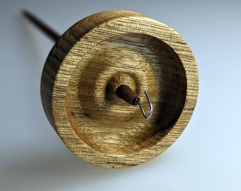 White Limba 1.0 ounce "Blaze"  Vermont Spindles Top Whorl Drop Spindle * 1 oz. White Corriedale * Ready to Ship *