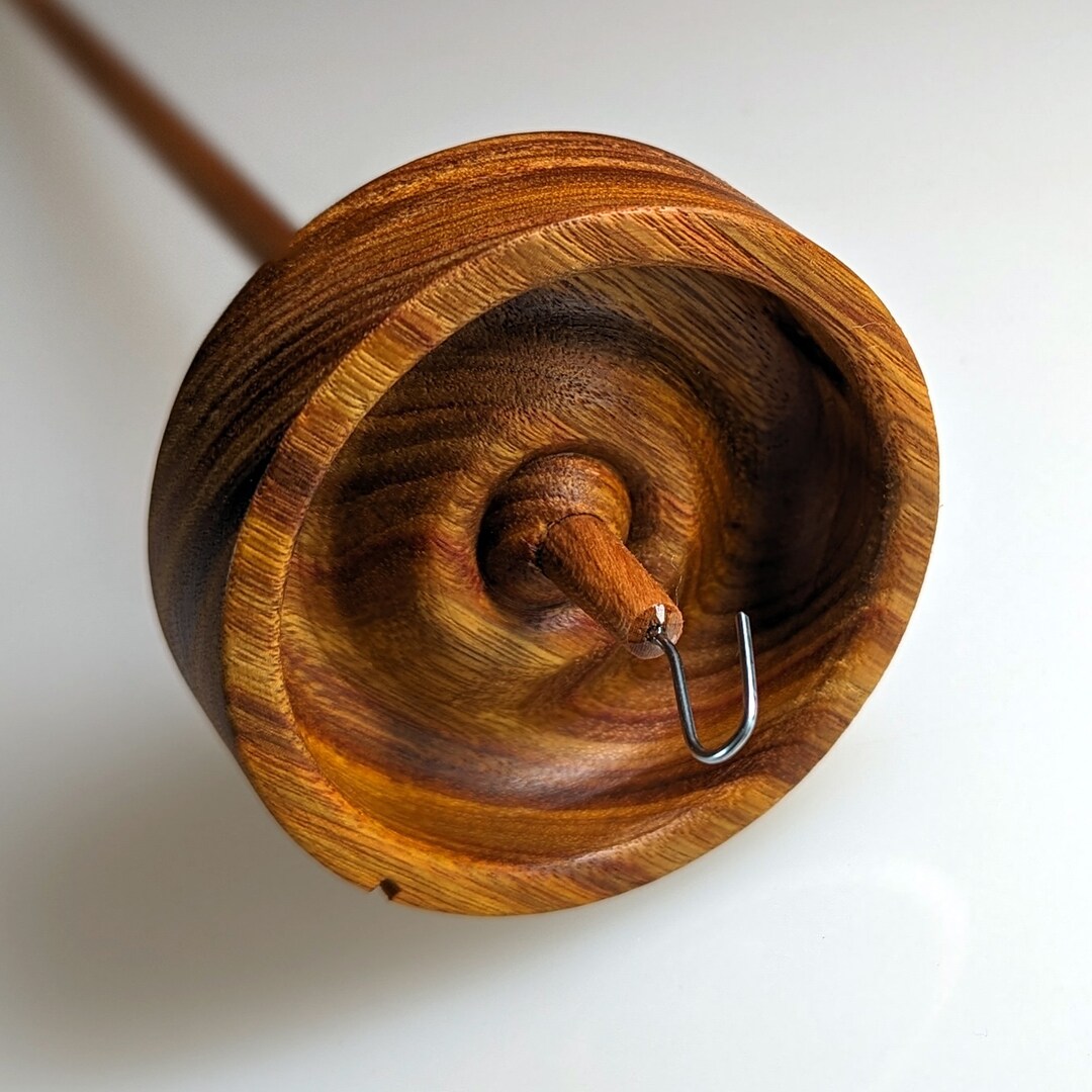 Canary Wood 1.13 Ounce blaze Vermont Spindles Top Whorl Drop Spindle 1