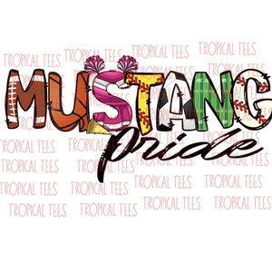 Mustang Pride School Spirit PNG SVG