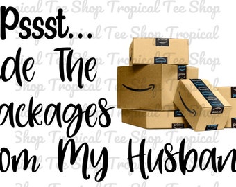 Pssst... Hide The Packages From My Husband PNG Sublimation Door Mat Rug Floor Mat Image Design