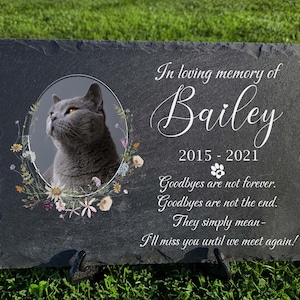 Custom made PET memorial slate dark grey Hamster Cat Dog grave marker stone plaque size 7.8''x11.8'' 20x30cm