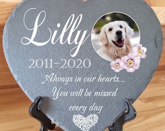 Gepersonaliseerde gedenkplaat hartvorm grafsteen 25 x 25 CM (9,8 x 9,8'') 10 x 10 CM (4 x 4'') bloemontwerp