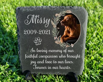 Gepersonaliseerde PET-gedenkplaat Naam en foto Gedenkplaat voor geliefde dieren 10 x 10 cm, 4 x 4 inch, 15 x 15 cm