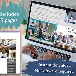 Modelo editável de boletim informativo digital de 5 páginas | Download instantâneo | Reutilizável | Totalmente personalizável | Use para qualquer empresa ou organização