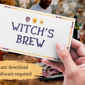 Editable Halloween Food Label Table Tents | Instant Download | Reusable