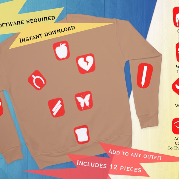 Printable "Operation" Board Game Outfit Costume | Instant Download | Easy to Use | Print, Cut, and Attach to Clothes