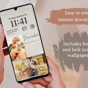 Customizable November Collage iPhone Wallpaper | Instant Download