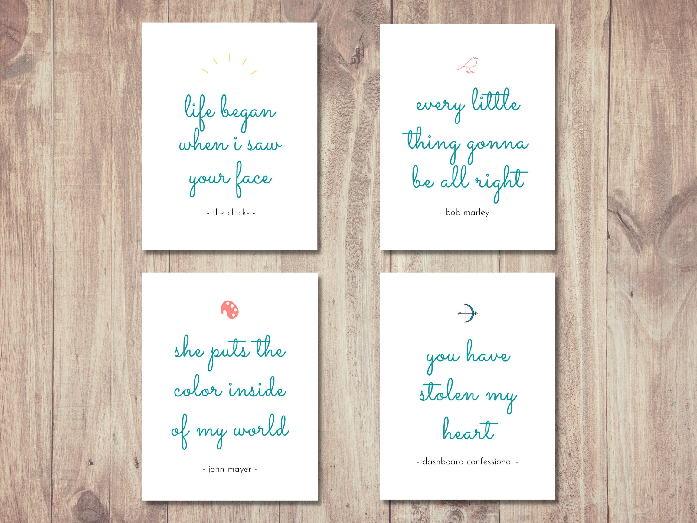 Editable Song Lyric Nursery Signs 8.5 X 11 - Etsy