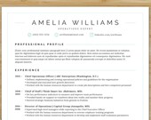 Editable Professional Resume Template | Modern Minimalist CV | Instant Download