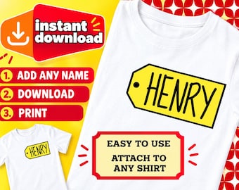 Editable Price Is Right Name Tag | DIY Halloween Costume | Printable Contestant Name Tag | Canva Template | Instant Download