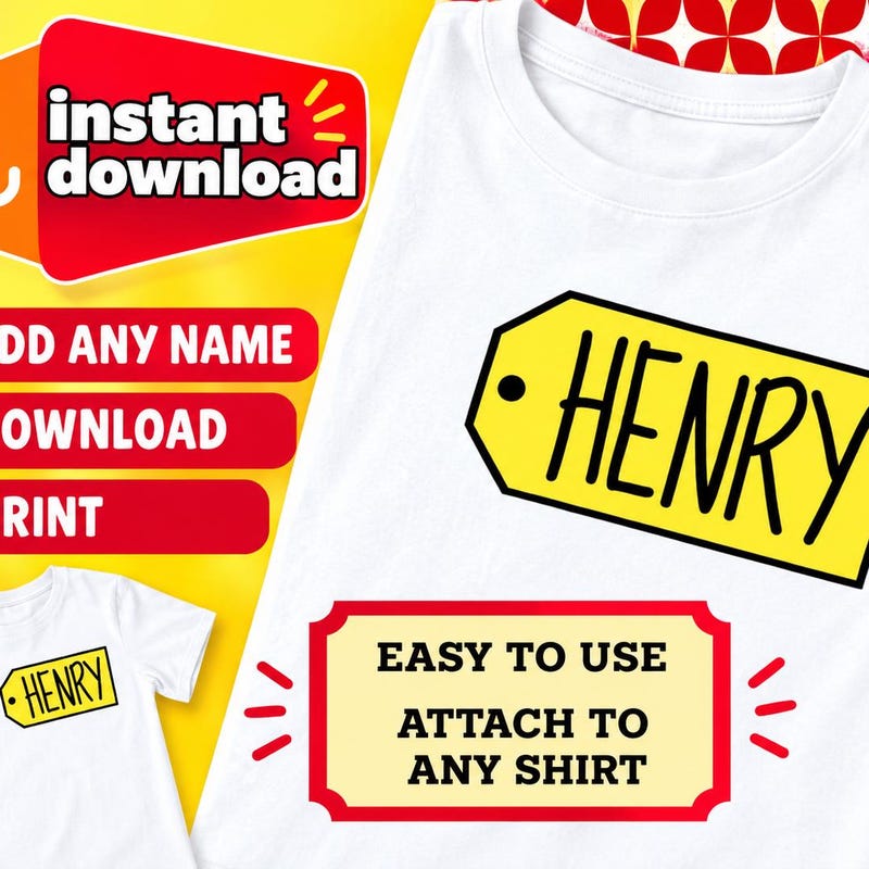 Printable Name Tag - Etsy