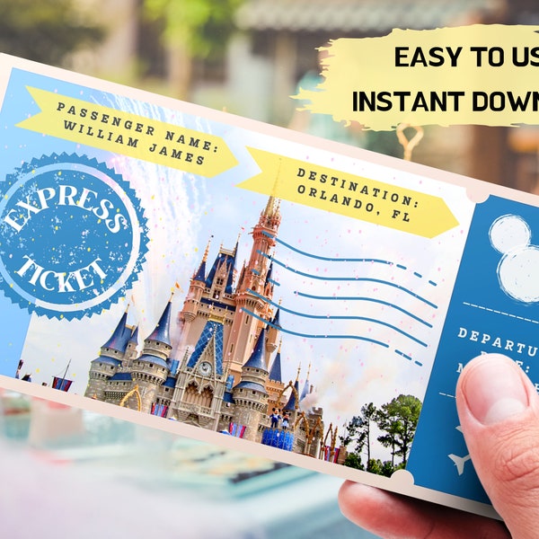 Editable Magical Vacation Tickets | Instant Download | Reusable