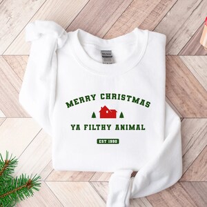 Merry Christmas Ya Filthy Animal Sweatshirt, Merry Christmas, Funny Christmas Sweatshirt, Christmas, Christmas Saying, Holiday Gift