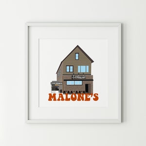 Malone&#39;s Art Print, Brady Street Art, Milwaukee Art, Wisconsin Art, Restaurant Bar Art, Brady Street Print, Milwaukee Street Art