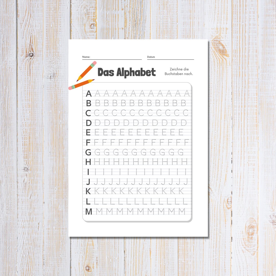 Arbeitsblätter Zum Runterladen Buchstaben Des Alphabets - Etsy