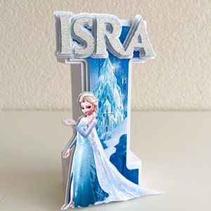 3D Elsa Frozen Brieven | Party Decor | Kamer Decor | Party Middelpunt