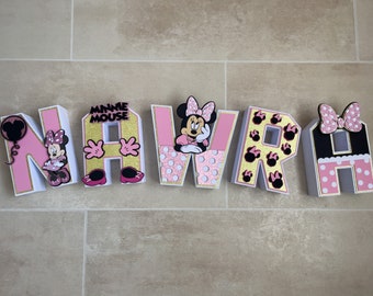 3D Minnie Mouse Letters | Party Decor | Room Decor | Party Centerpiece
