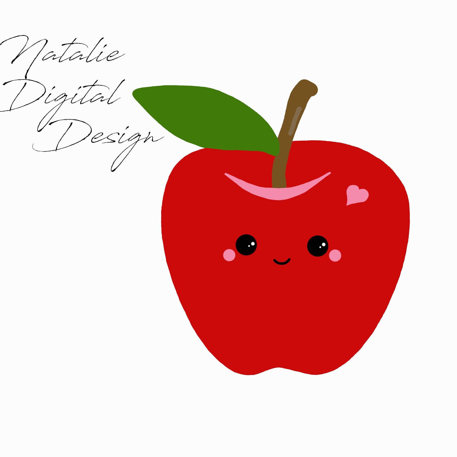 Apple PNG Kawaii Apple Red Apple Fruit Clipart Kawaii Apple Png Digital  Apple Picnic Time